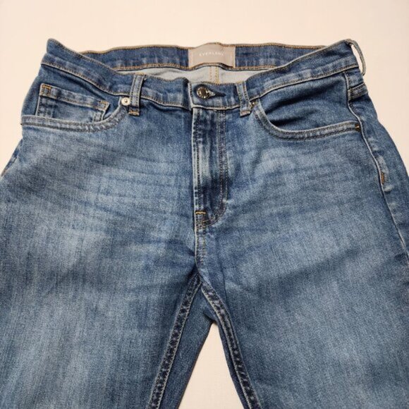 Everlane Medium Wash Stretch Denim Mid Rise Slim Ankle Jeans - Picture 4 of 8